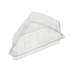 EMBALLAGE TRIANGLE PLSTQ AVEC COUVERCLE DE GATEAU
