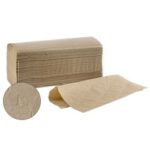 SERVIETTE ZIG ZAG ECO NATURAL MARRON 2H